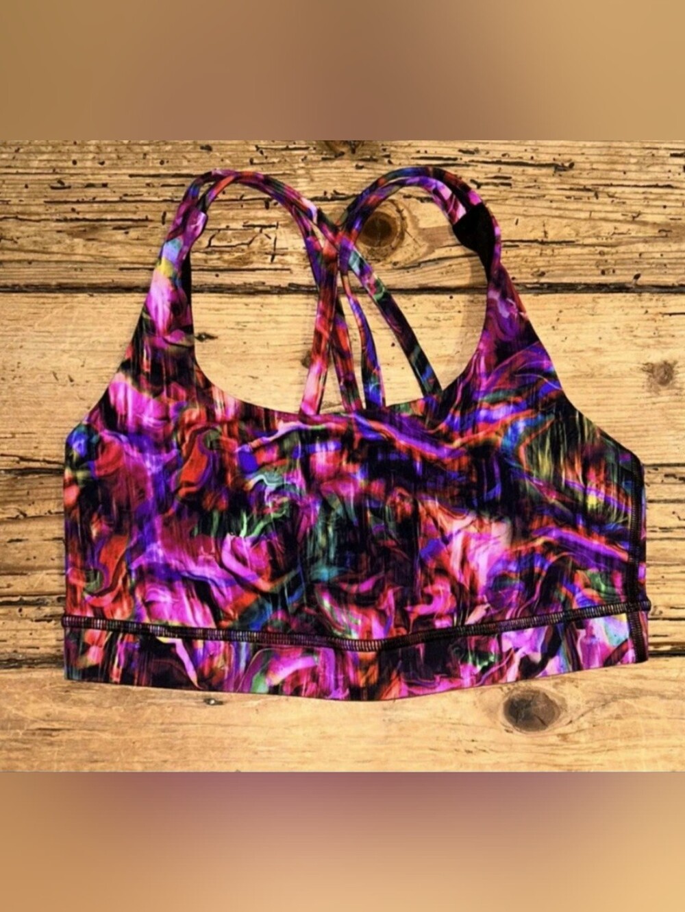 lululemon athletica Purple & Pink Multi Swim Crop Top